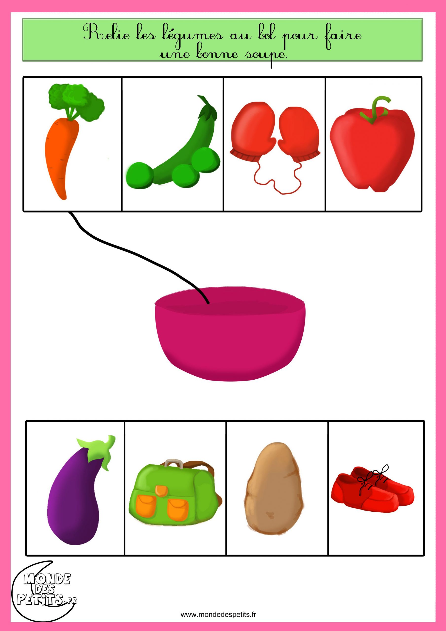 Quels Légumes Dans La Soupe?  Exercice Maternelle, Exercice Maternelle intérieur Les Animaux Pour Enfants