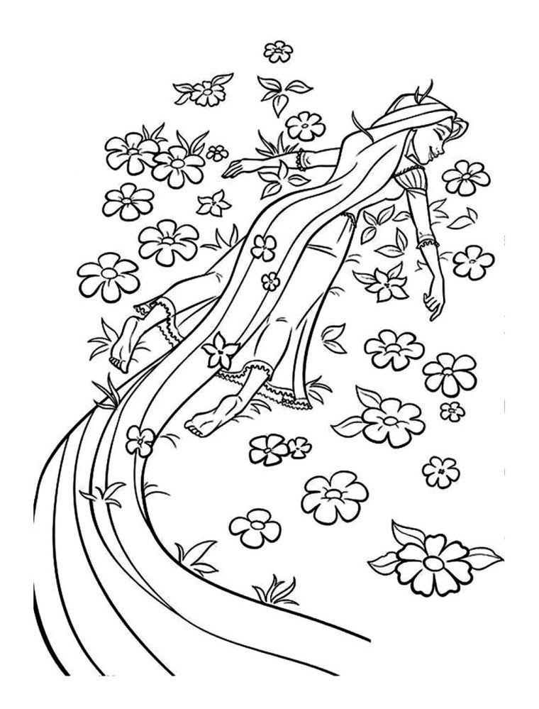 Raiponce Liberee – Coloriage Raiponce – Coloriages Pour Enfants – Page 2 concernant Dessin A Colorier Raiponce