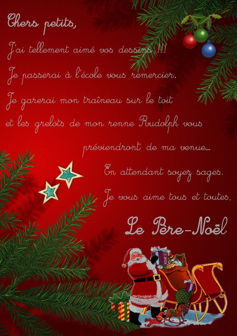 Réponse Du Père-Noël pour Le Site Du Pere Noel Gratuit