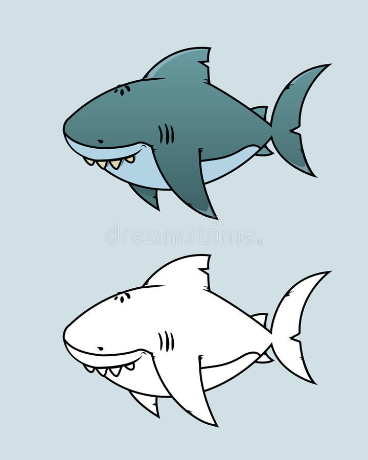 Requin Blanc Grand Illustration De Vecteur. Illustration Du Dessin dedans Dessin Requin Blanc 