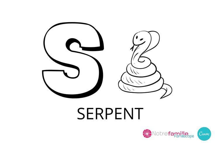 S Comme Serpent ! Pour Apprendre Et Mémoriser La Lettre S En Majuscule pour Lettre À Colorier Et À Imprimer