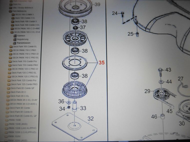 stiga mähwerk 105 combi ersatzteile