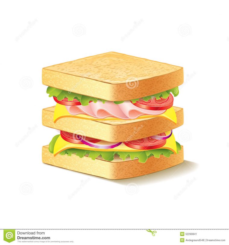 Sandwich Sur Le Vecteur Blanc Illustration De Vecteur – Illustration Du serapportantà Dessin De Sandwich