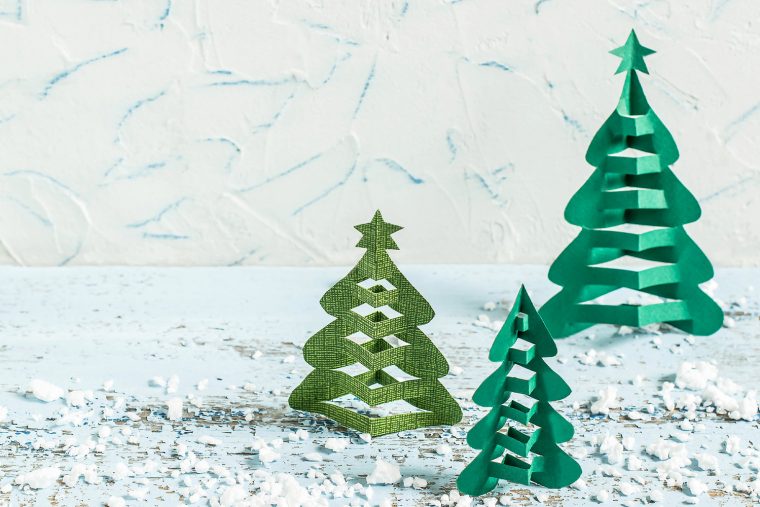 Sapins En Kirigami – Activités Enfantines – 10 Doigts avec Image Sapin De Noel Gratuit