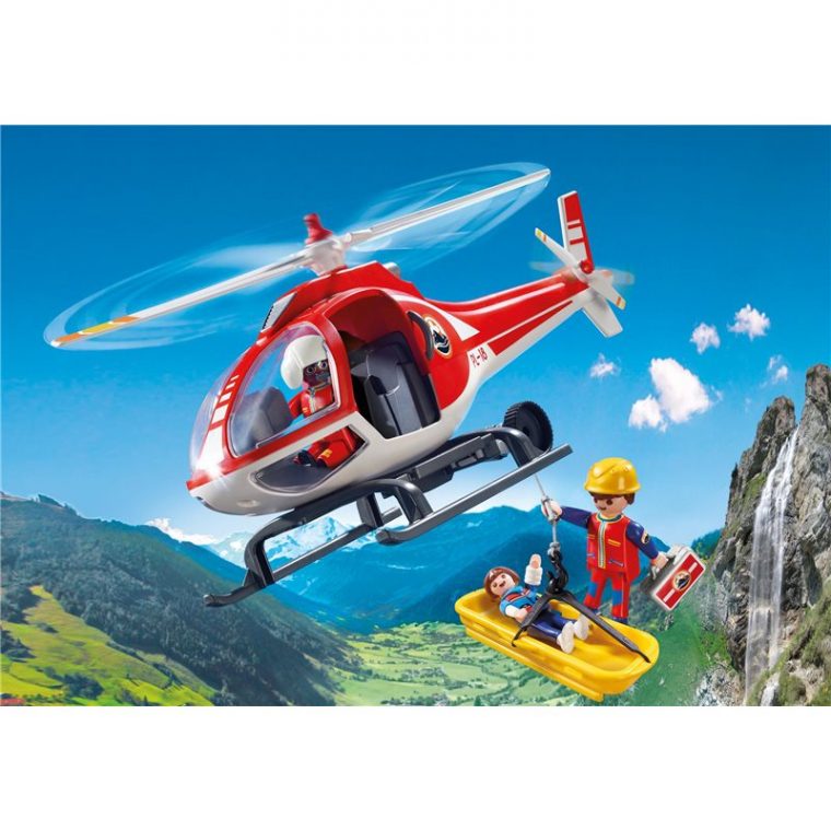 Secouristes Des Montagnes Avec Hélicoptère – Playmobil 9127 À 23,9 serapportantà Helicoptère Playmobil