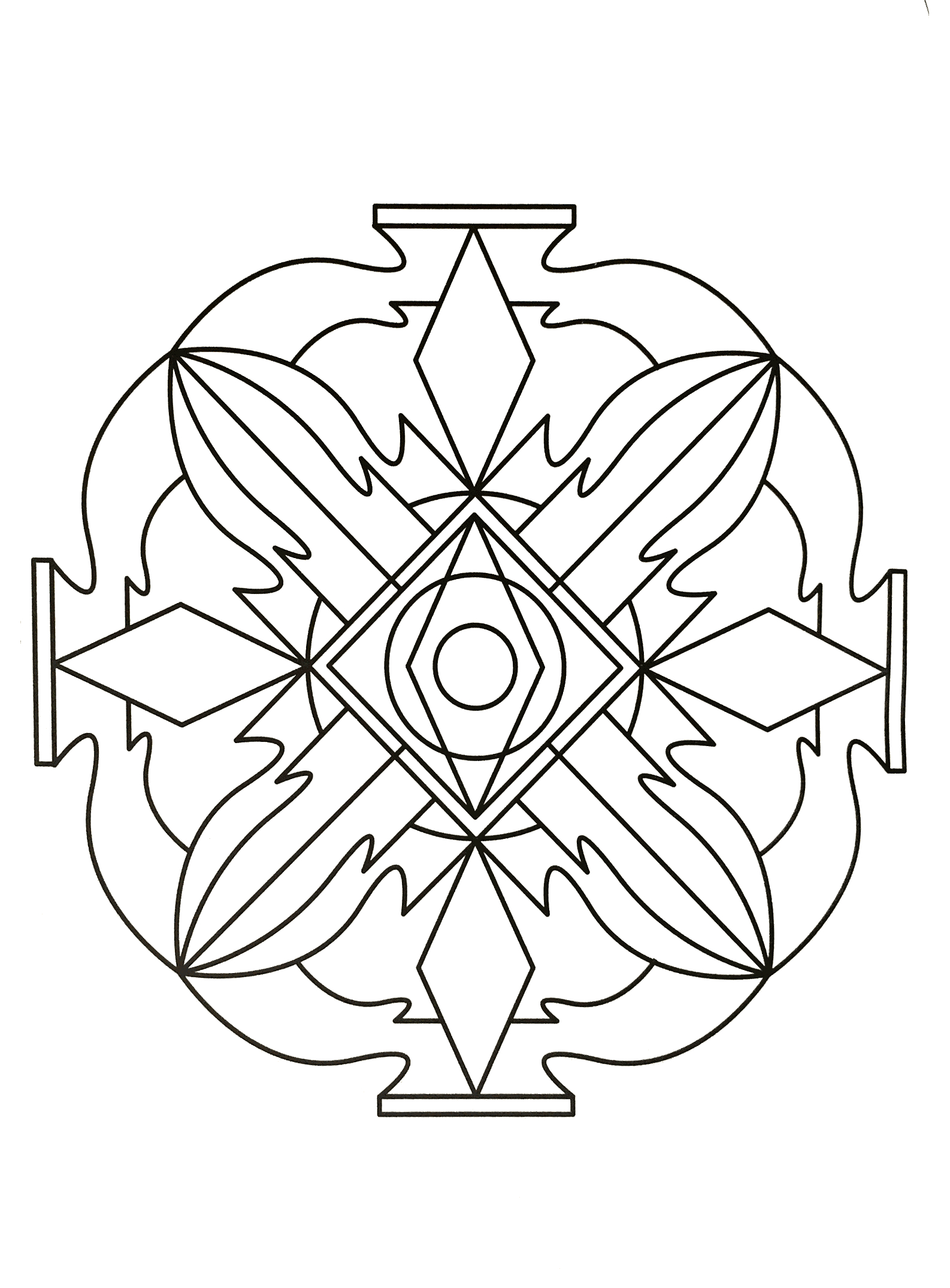 Simple Mandala A Telecharger 23 - Coloriage Mandalas - Coloriages Pour intérieur Mandala Enfant À Imprimer 