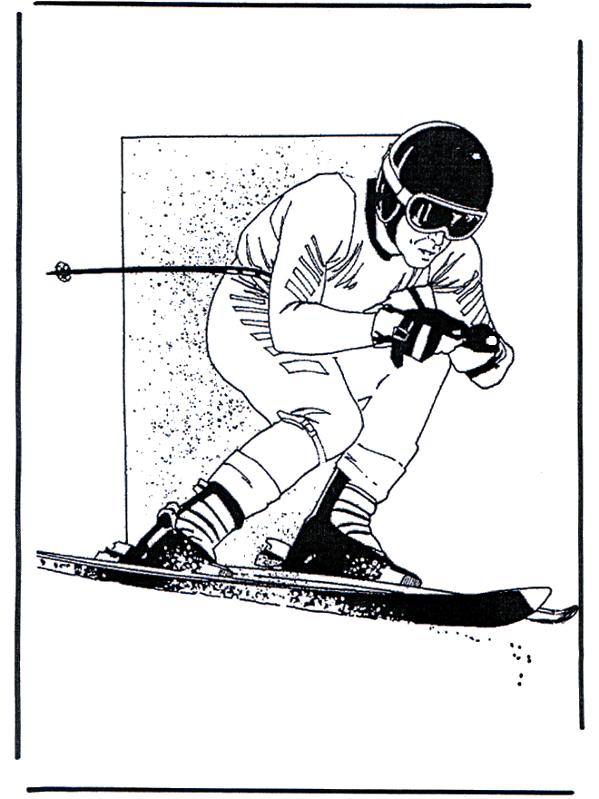 Ski 1 - Coloriages Sports avec Dessin Ski 