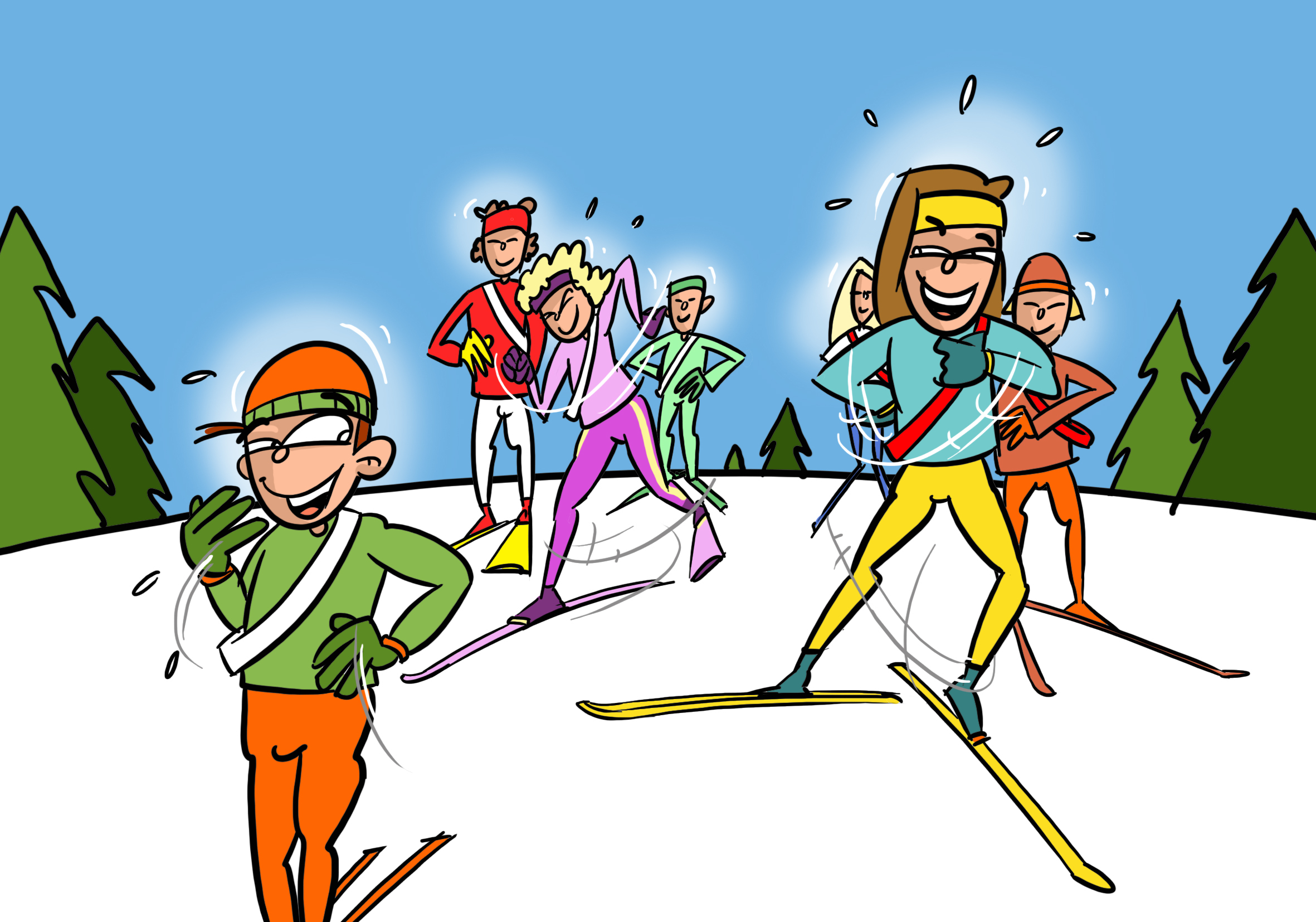 Ski De Fond: Agir - Jeux: Slalom Humain » Mobilesport.ch avec Dessin Ski 