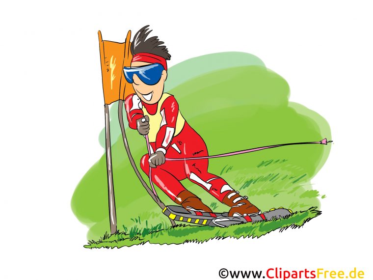 Ski Sur Herbe Dessin – Activités D'Été Cliparts – Sport Dessin, Picture destiné Dessin Ski