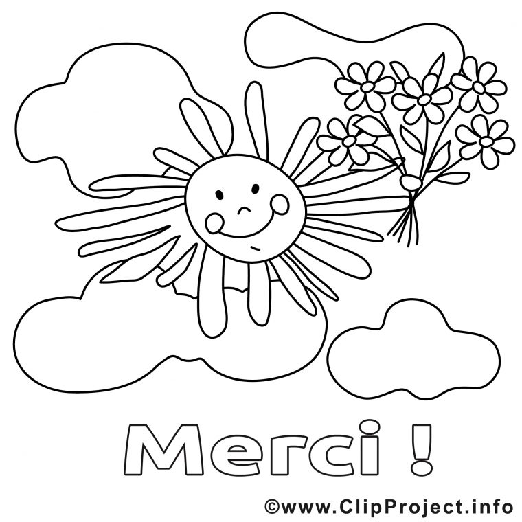 Soleil Image – Merci Images À Colorier – Merci Coloriages Dessin à Soleil À Colorier