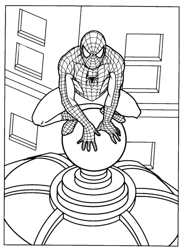 Spiderman Coloring Pages tout Dessin Spiderman