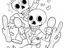 Squelettes Dansants - El Dia De Los Muertos - Coloriages Difficiles serapportantà Coloriage Squelette