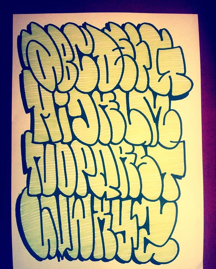 Standard Throw-Up #Alphabet #Green #Abc #Freestyle #Fast #Howto # tout Lettre Graffiti Modele