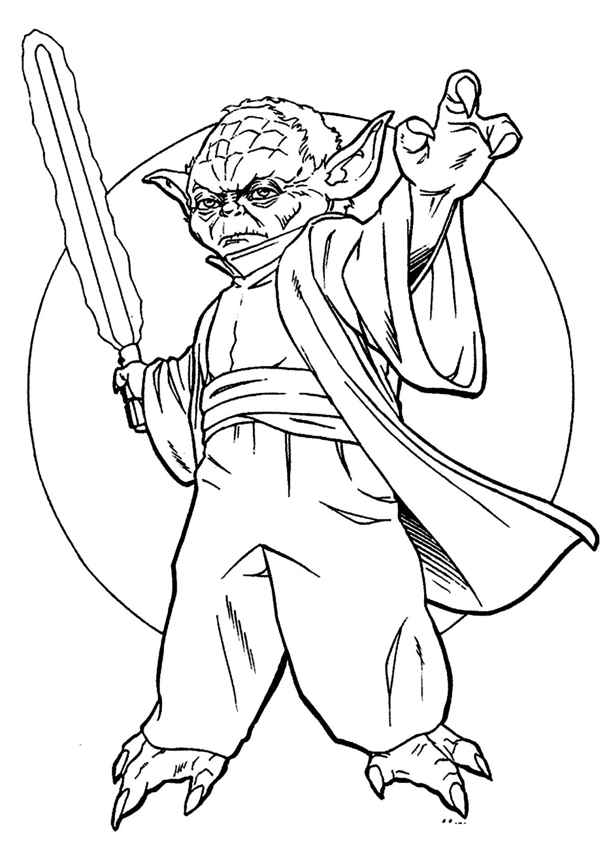 Star Wars : Yoda - Coloriage Star Wars - Coloriages Pour Enfants dedans Dessin Star Wars À Imprimer