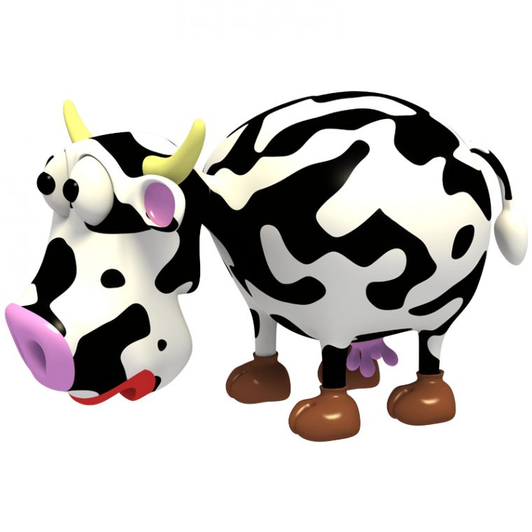 Sticker Mural Enfant Vache Laitière  Webstickersmuraux à Dessin D Une Vache