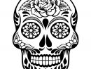 Sticker Tête De Mort Fleurie dedans Image Tete De Mort Pour Fille