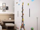 Sticker Toise Tour Eiffel Pour Enfants Avec Animaux Et Avions pour Tour Eiffel Enfant