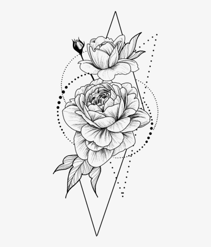 Stickers Png Blackandwhite Flower Flowers Rose Roses - Dessin Rose concernant Dessin Roses 