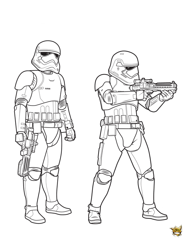 Stormtroopers Est Un Coloriage De Star Wars à Dessins De Star Wars 