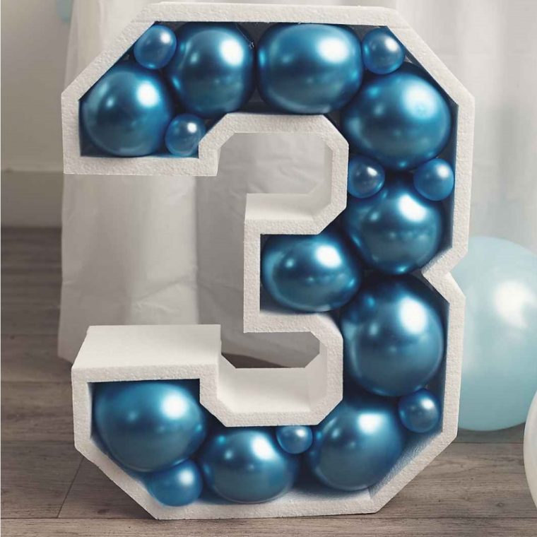 Structure Ballons Chiffres Anniversaire Baby Shower Bapteme dedans Chiffre En