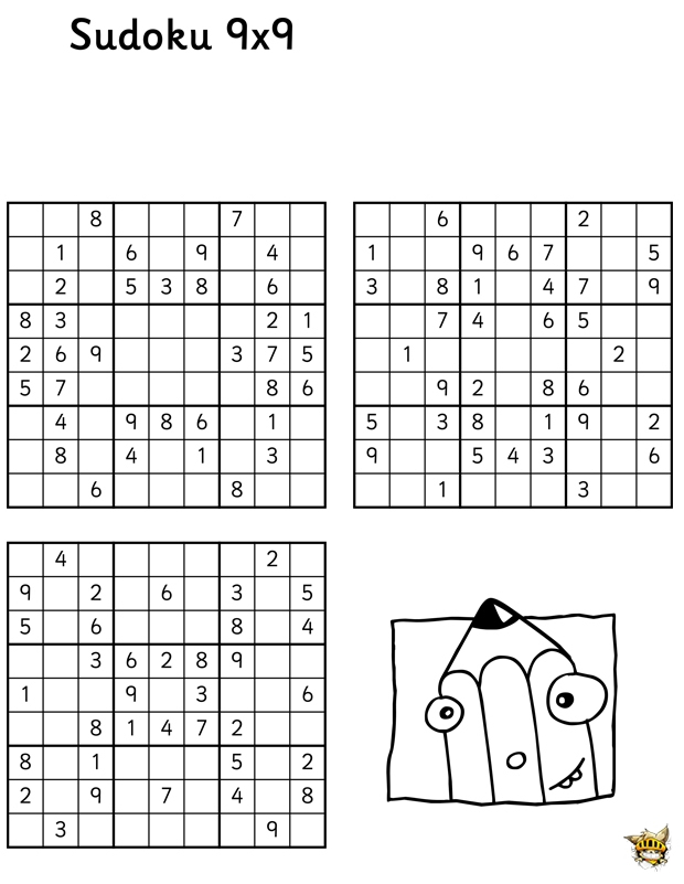 Sudoku 9X9 N°7 Pour Enfant À Imprimer pour Sudoku Fr A Imprimer 