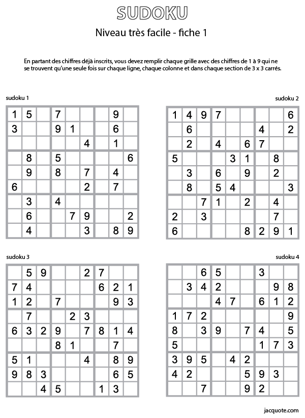Sudoku En Ligne Eta Imprimer  Exercice Maternelle Grande Section intérieur Sudoku Fr A Imprimer 