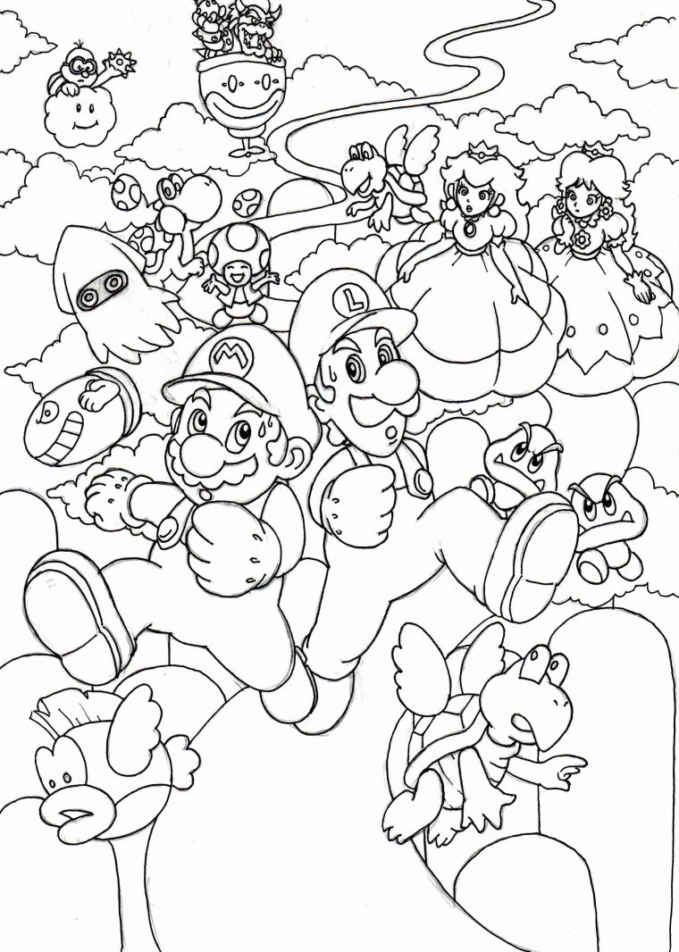 Super Mario 3D World Coloring Pages At Getcolorings  Free destiné Mario Bros Dessin