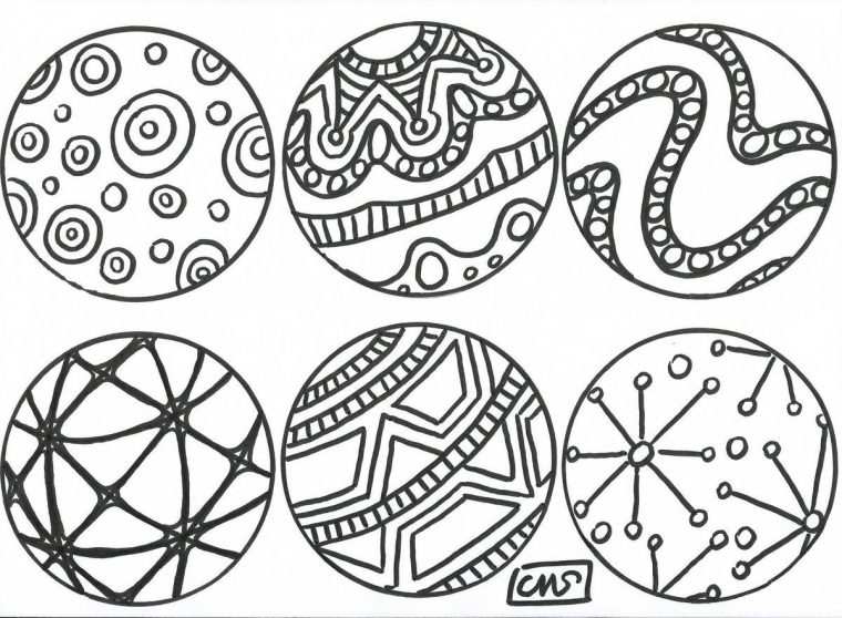 Superbes Coloriages De Boules Et Sapins De Noel  Coloriage Boule De pour Dessins Boules De Noel