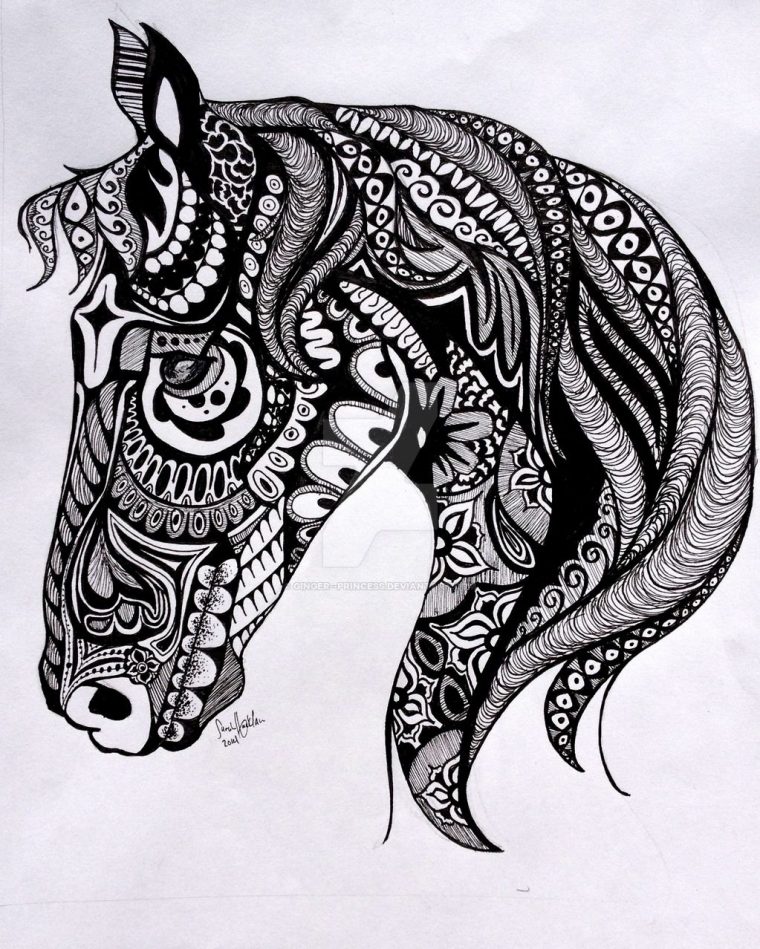 Tangle Horse  Horse Tattoo, Art, Horse Drawings dedans Mandala Cheval