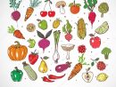 Télécharger - Doodle, Fruits Et Légumes — Illustration  Doodle Fruit concernant Dessin De Legumes