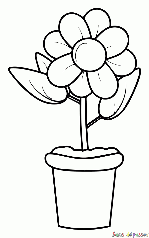 Télécharger Fleur Coloriage Dessin - Lesgenissesdanslmais serapportantà Fleurs À Colorier 