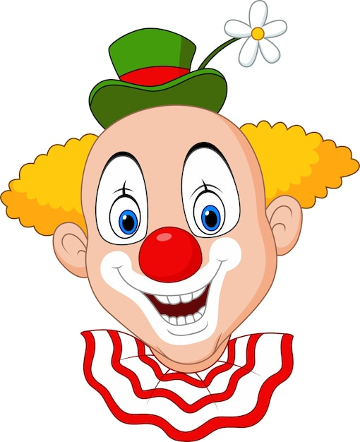 Tête De Clown Joyeux Dessin Animé  Vecteur Premium intérieur Etapes Pour Dessiner Un Clown