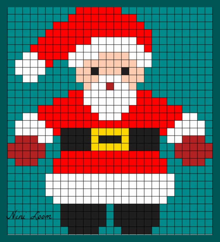 Theme Noel  Pixel Art Noel, Crochet Pixel, Broderie De Noël destiné Modele Dessin Facile