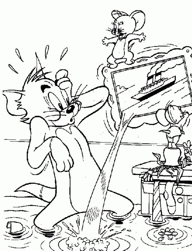 Tom Et Jerry Coloriages À Imprimer Colorier - Coloriages1001.Fr pour Coloriage Tom Et Jerry 