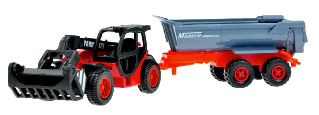 Tom Tracteur Avec Remorque 20 Cm Junior Rougenoir - Internet-Toys destiné Jouet Tracteur Tom