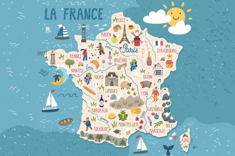 Top Des Vacances Avec Des Enfants En France : Le Meilleur Des Sorties avec Carte De France Coloriage