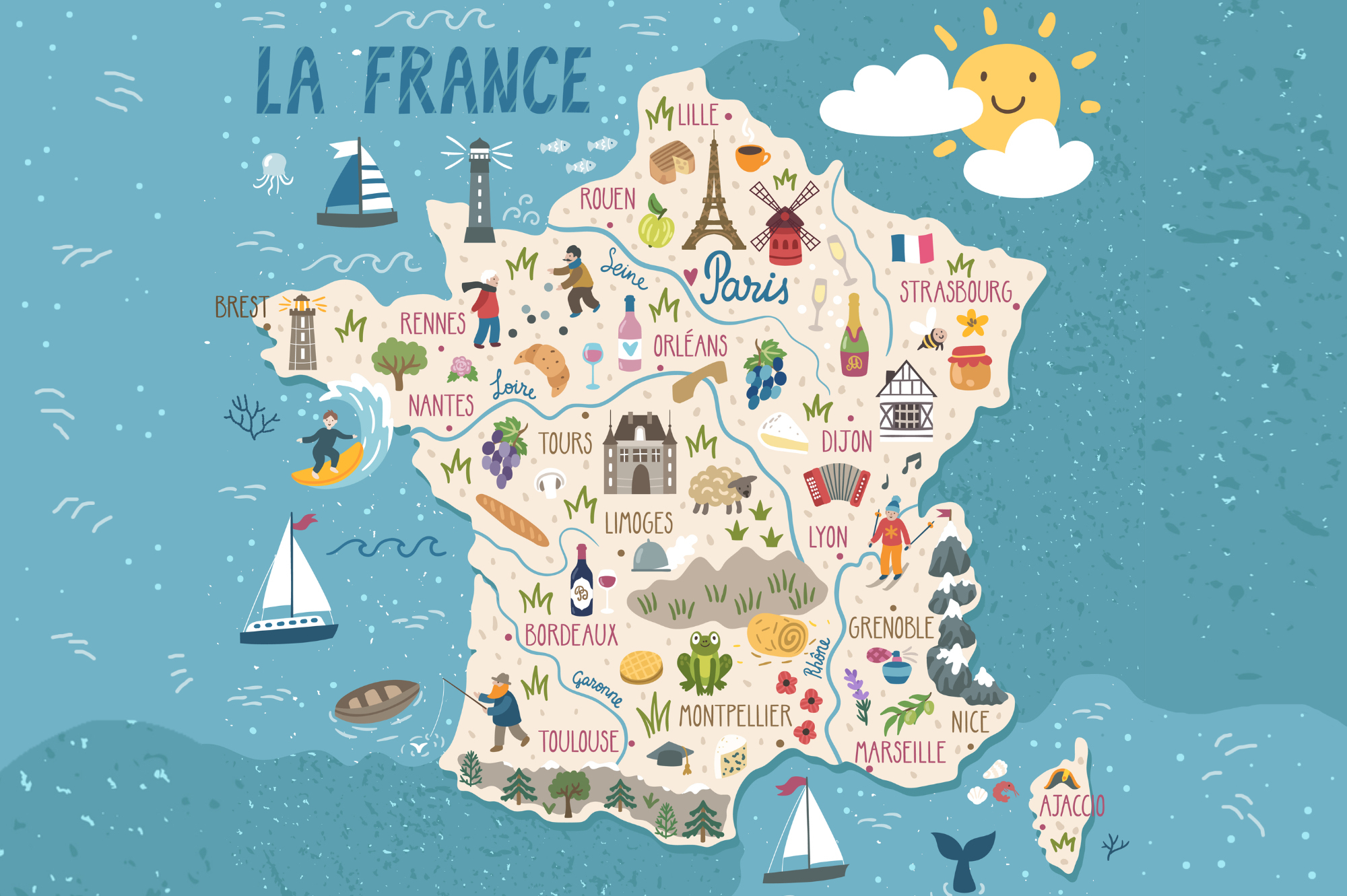 Top Des Vacances Avec Des Enfants En France : Le Meilleur Des Sorties avec Carte De France Coloriage 