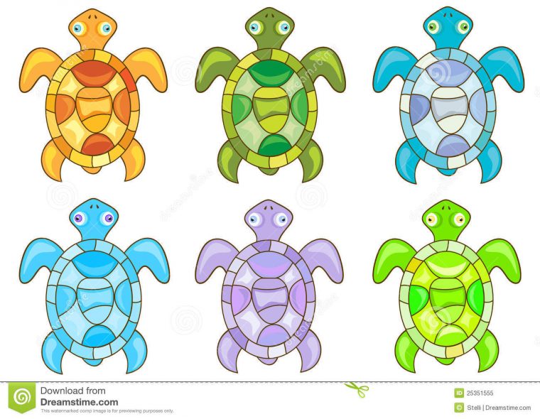 Tortues De Dessin Animé Photo Libre De Droits – Image: 25351555 à Tortue A Dessiner