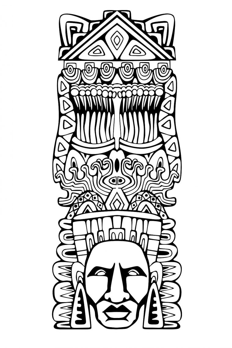 Totem Inspiration Inca Maya Azteque 1 – Mayas, Aztèques Et Incas concernant Totem Dessin