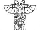 Totem Poles Sculptures Coloring Page - Netart concernant Totem Dessin
