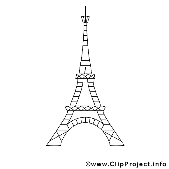Tour Eiffel Clipart Gratuit - Divers À Colorier - Coloriages A Imprimer intérieur Dessin Tour Eiffel À Imprimer 
