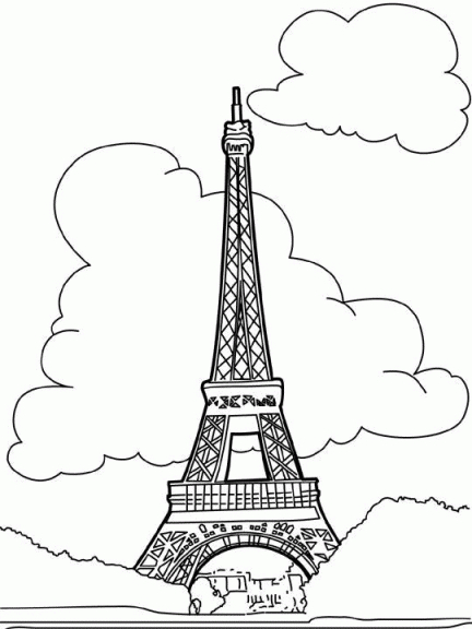 Tour Eiffel : Coloriage Tour Eiffel À Imprimer Et Colorier serapportantà La Tour Eiffel A Colorier 
