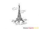 Tour Eiffel Dessin Png : Illustration De La Tour Eiffel Et Des avec Tour Eiffel Dessin Simple