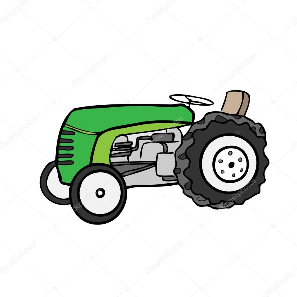 Tracteur Machine Agricole Dessin Animé Image Vectorielle Par Tawesit encequiconcerne Dessin Animé Avec Des Tracteurs 