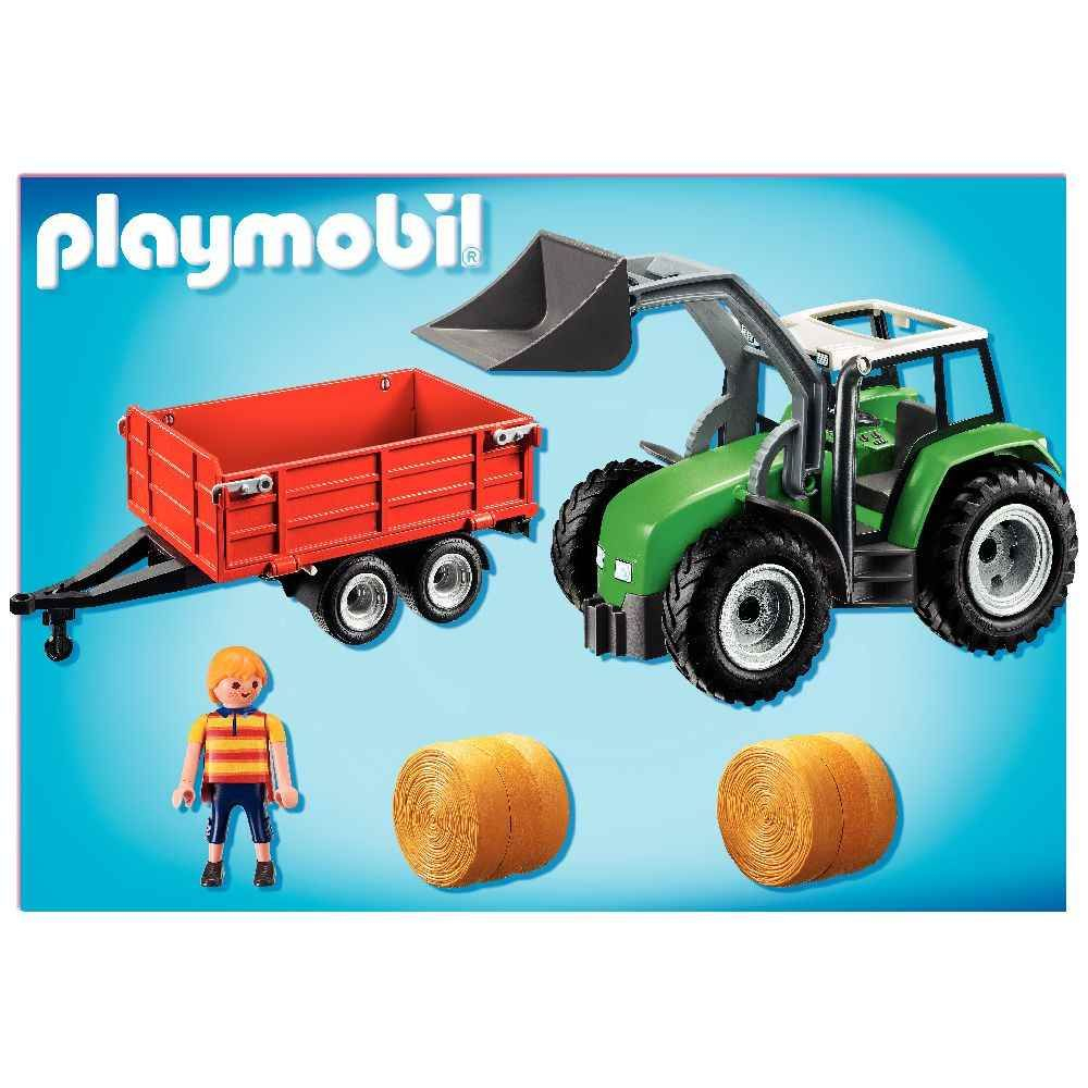 Tracteur + Remorque Playmobil - Playmobil  Jeux De Construction Sur concernant Tractopelle Playmobil 