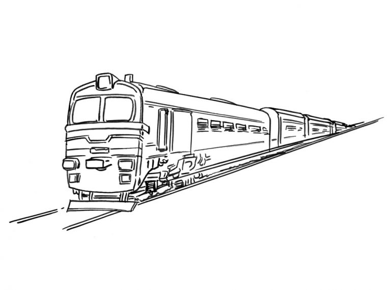 Train  Locomotive (Transporte) – Colorear Dibujos Gratis avec Coloriage Train