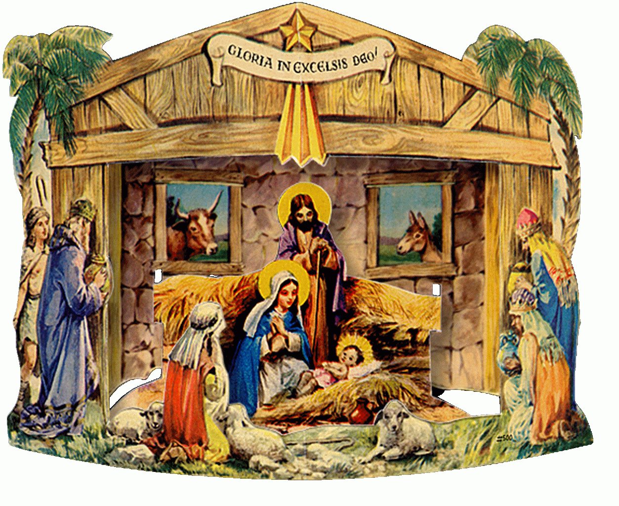 Tubes Gifs Crèches - Nativité  Nativité, Noël Vintage, Fêtes De Noël à Noel Religieux
