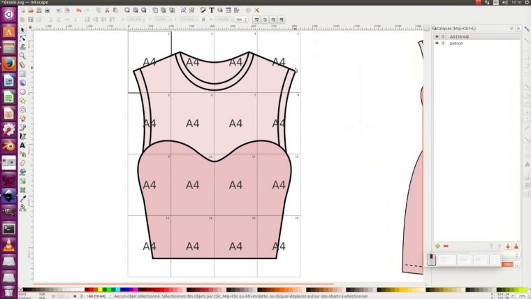 Tuto Inkscape : Assemblage De Feuille A4 Pour L'Impression D'Un Patron D avec Patron Feuille