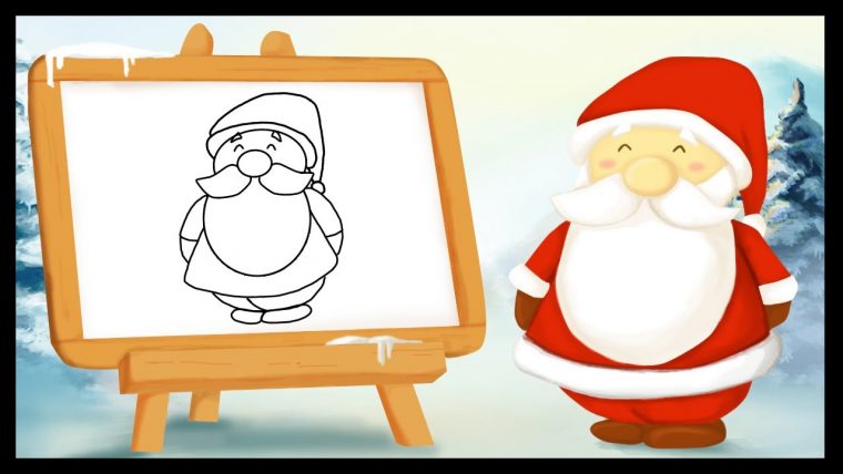 Tutoriel Dessin Pere Noel concernant Dessin Facile Noel