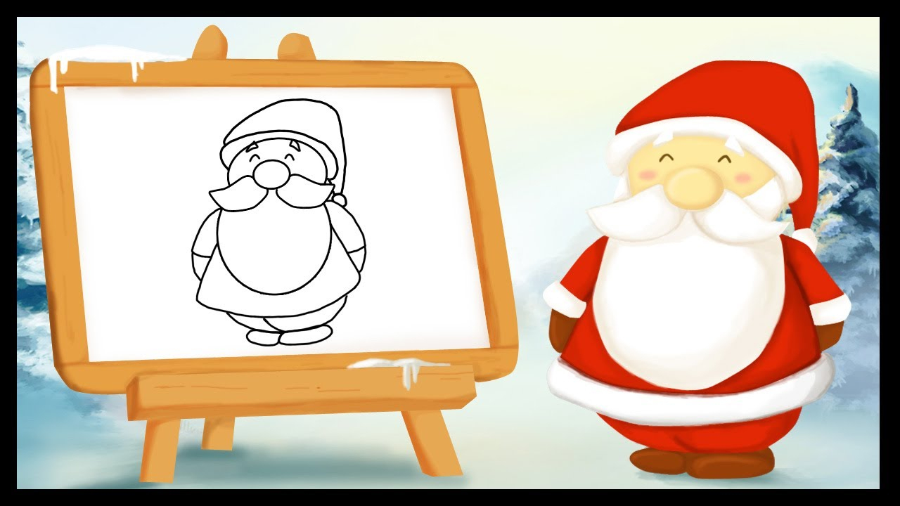 Tutoriel Dessin Pere Noel concernant Dessin Facile Noel 